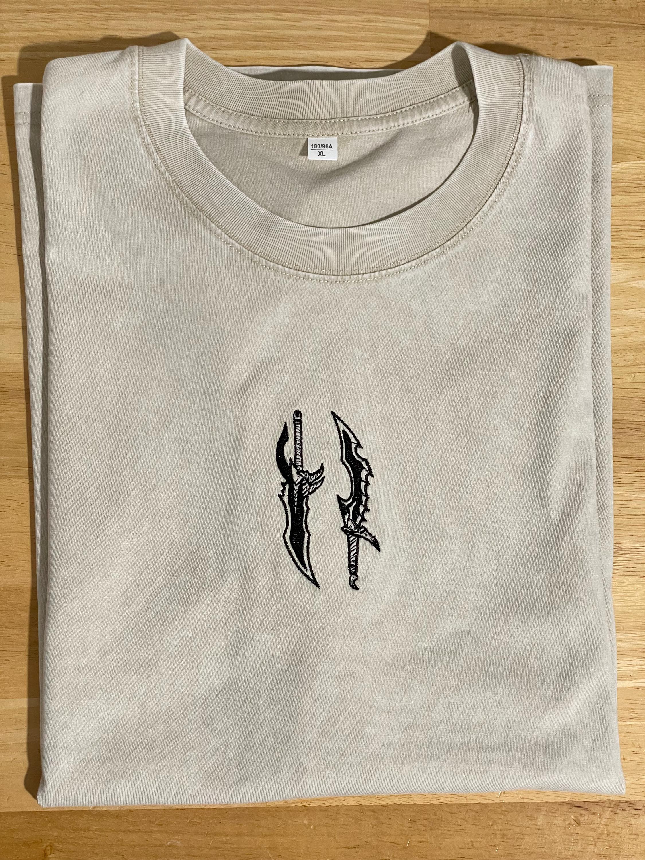 Anime S Rank Daggers Loose fit Acid Washed T-Shirt