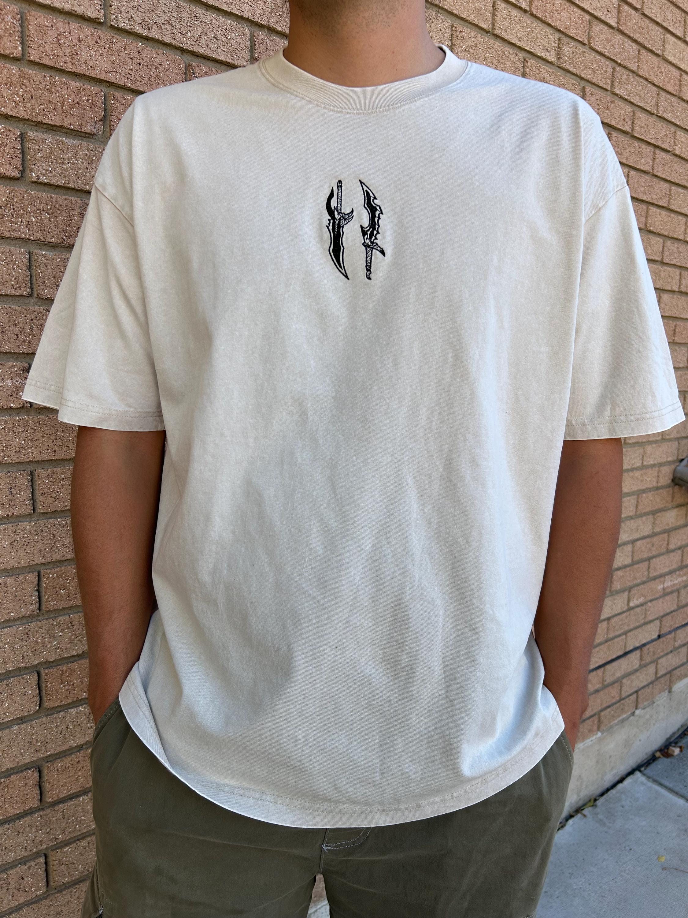 Anime S Rank Daggers Loose fit Acid Washed T-Shirt